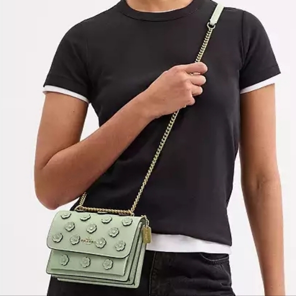 Coach Mini Klare Crossbody Bag w/ Floral Applique - Picture 7 of 9